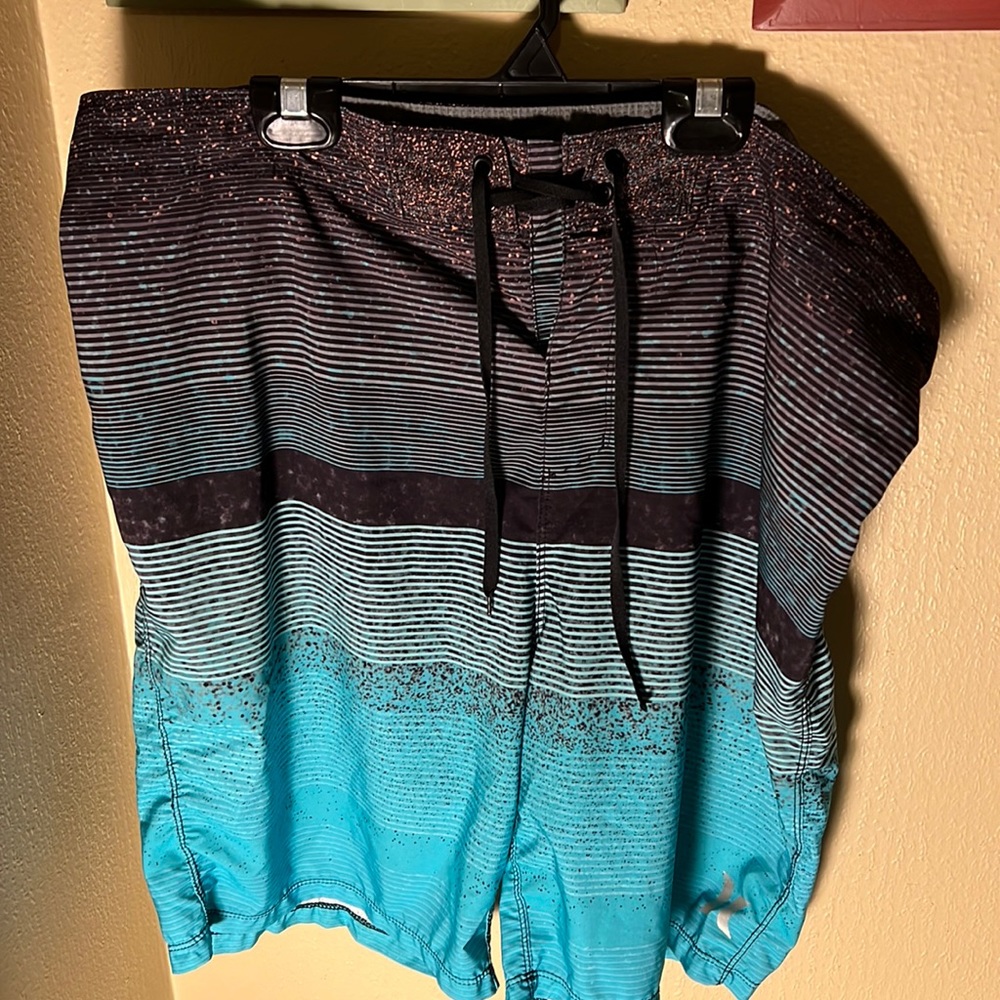 Hurley Mens Phantom Weekender 20” Boardshorts Color Blue/Black Size Waist 38”
